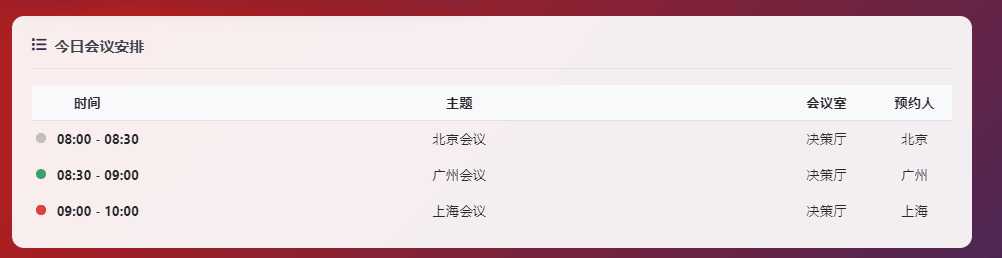 简单网页预约会议室系统
