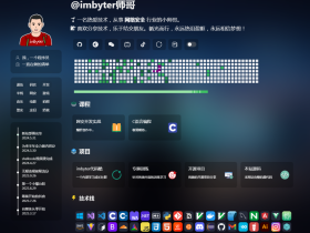炫酷暗黑程序员个人主页-HTML源码