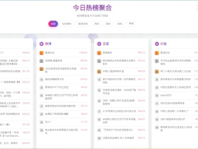 子比主题美化-添加聚合今日热搜